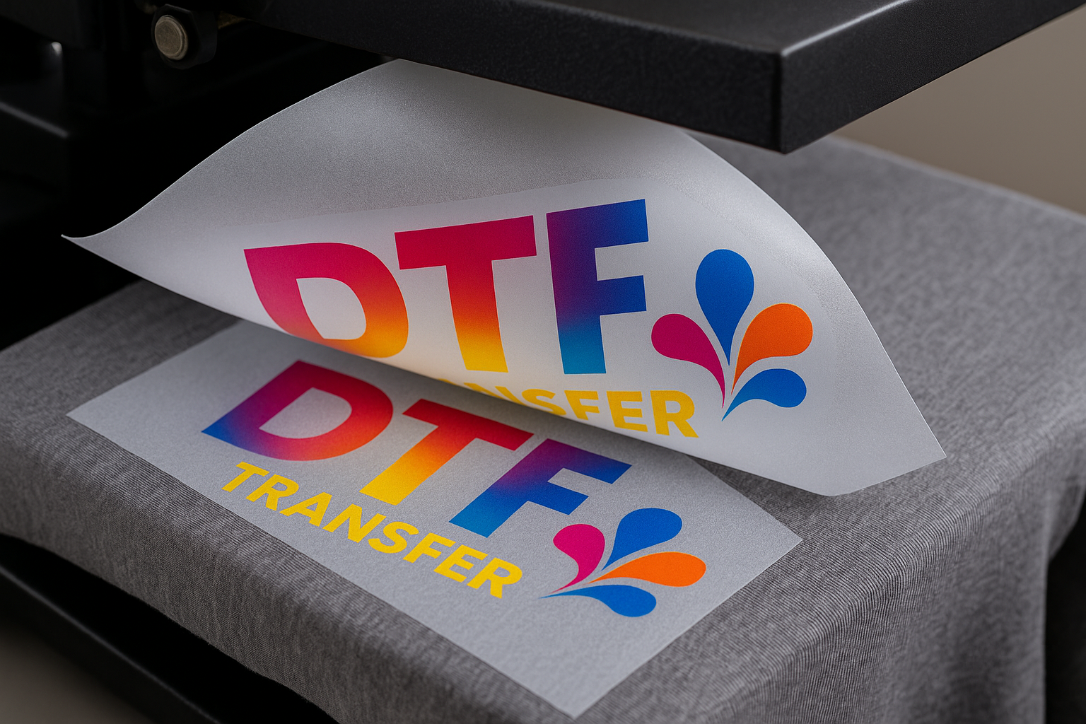 DTF logo application process